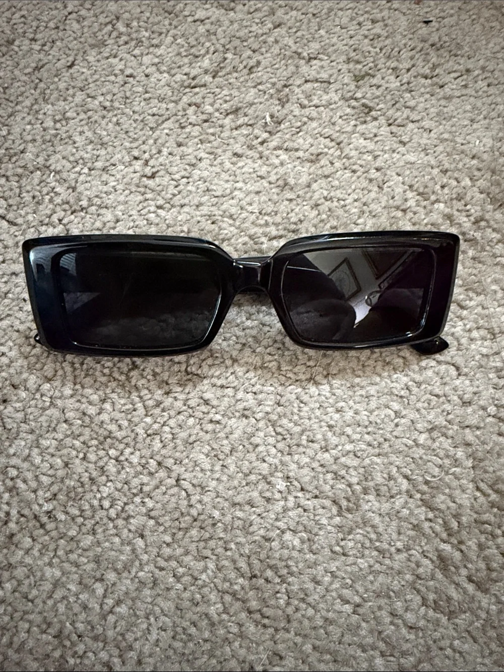 Black Rectangular Women's Sunglasses